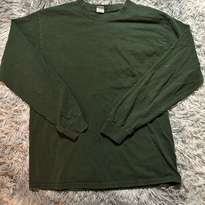 Men's Green Long Sleeve Shirt- small hole